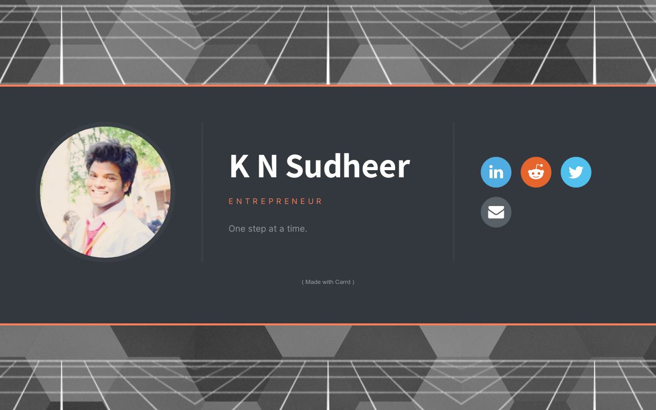 Carrd profile picture for @sudheer